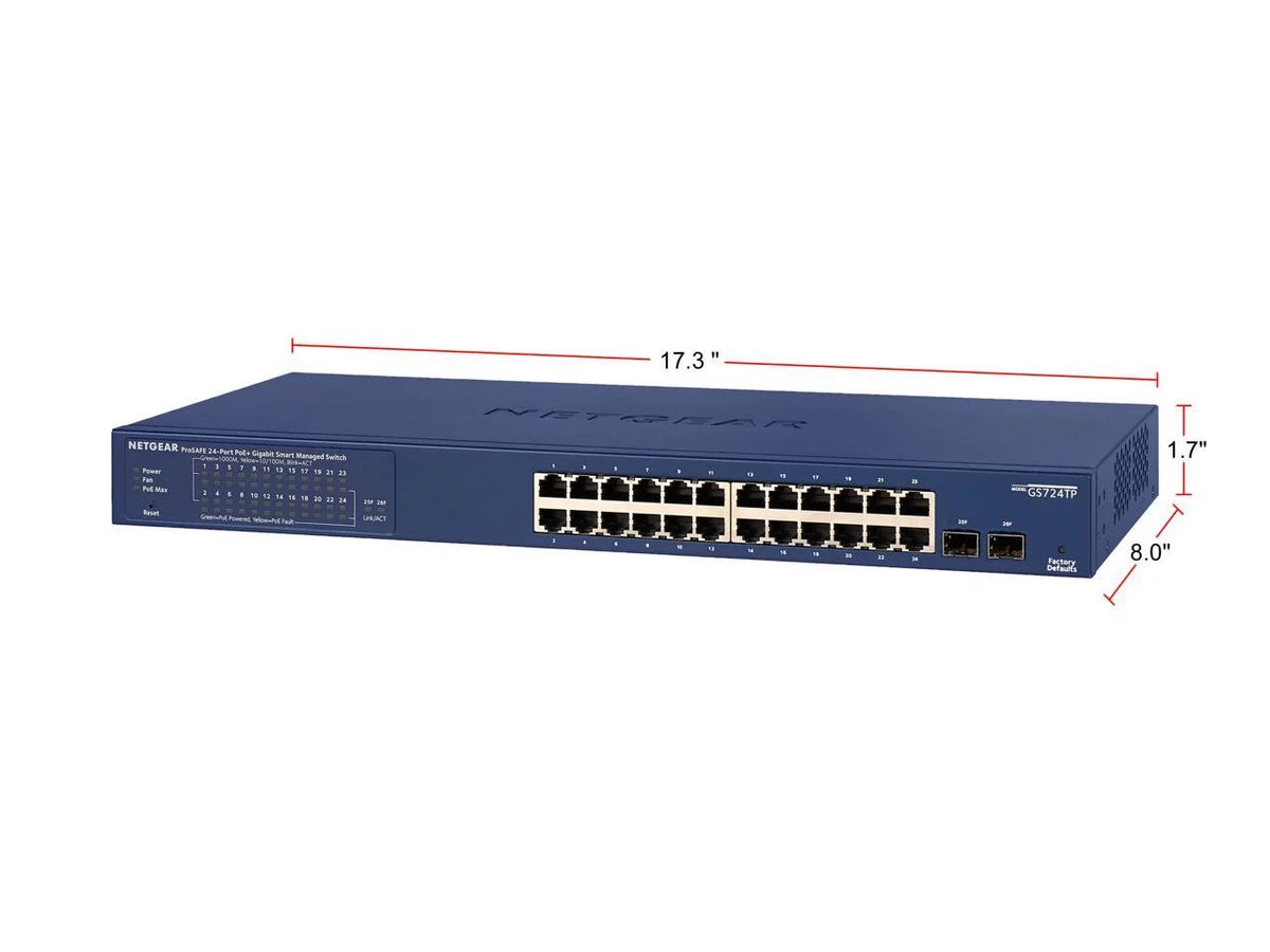 24-Port Gigabit PoE+ Smart Managed Switch with 2 SFP Ports G968528