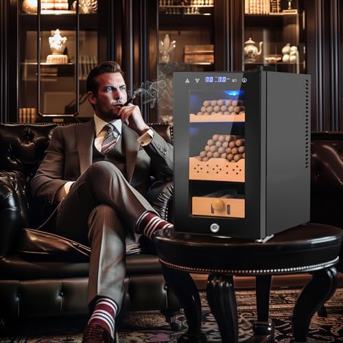 Electric Cigar Humidor 25L 200 Counts Thermostatic Cooler Cabinet F315757