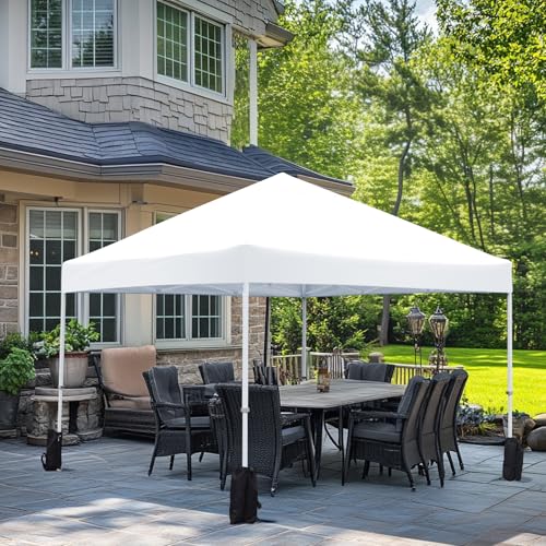 10 x 10 Pop Up Canopy Tent with Wheeled Carry Bag, Blue W69511