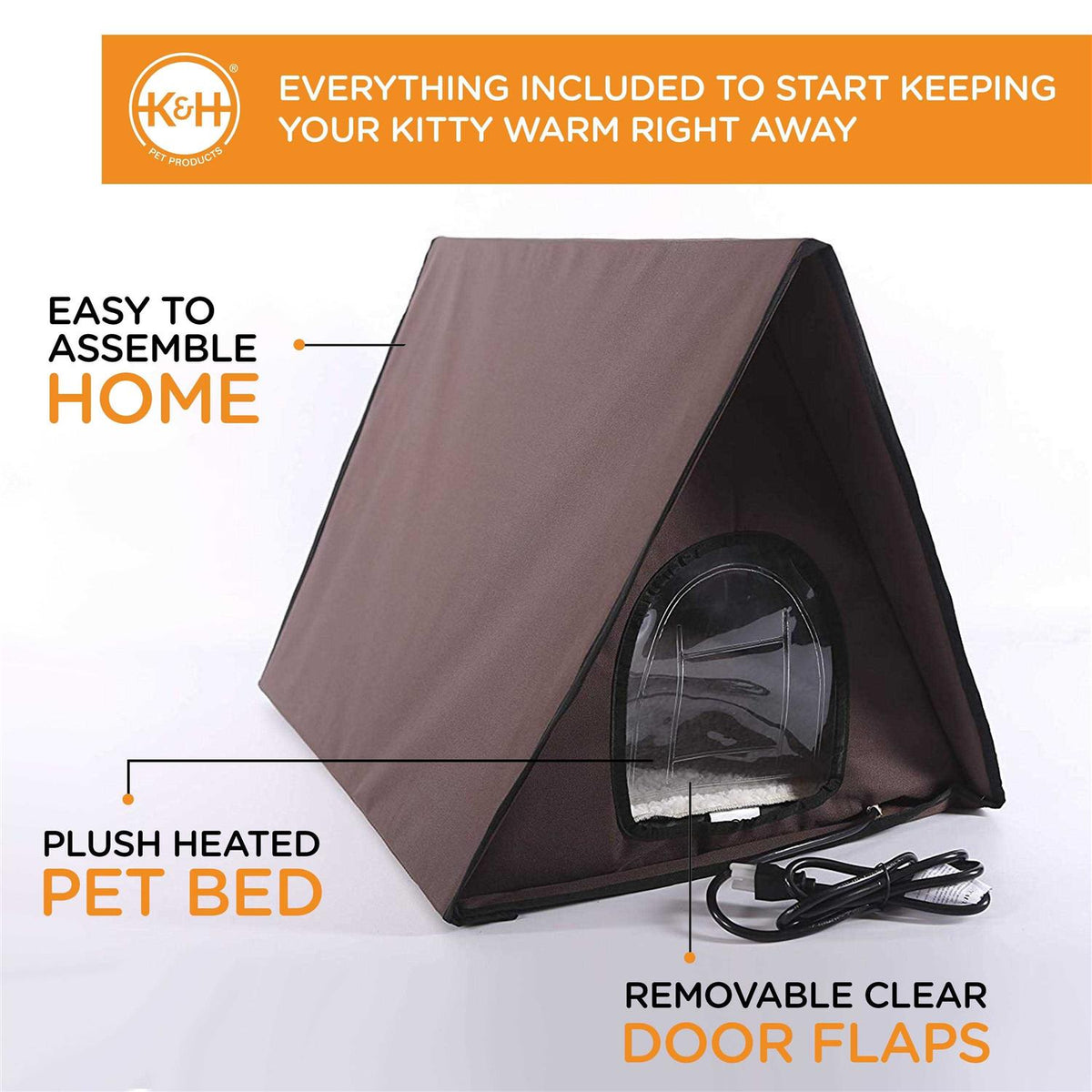 Outdoor Heated Kitty A-Frame T261