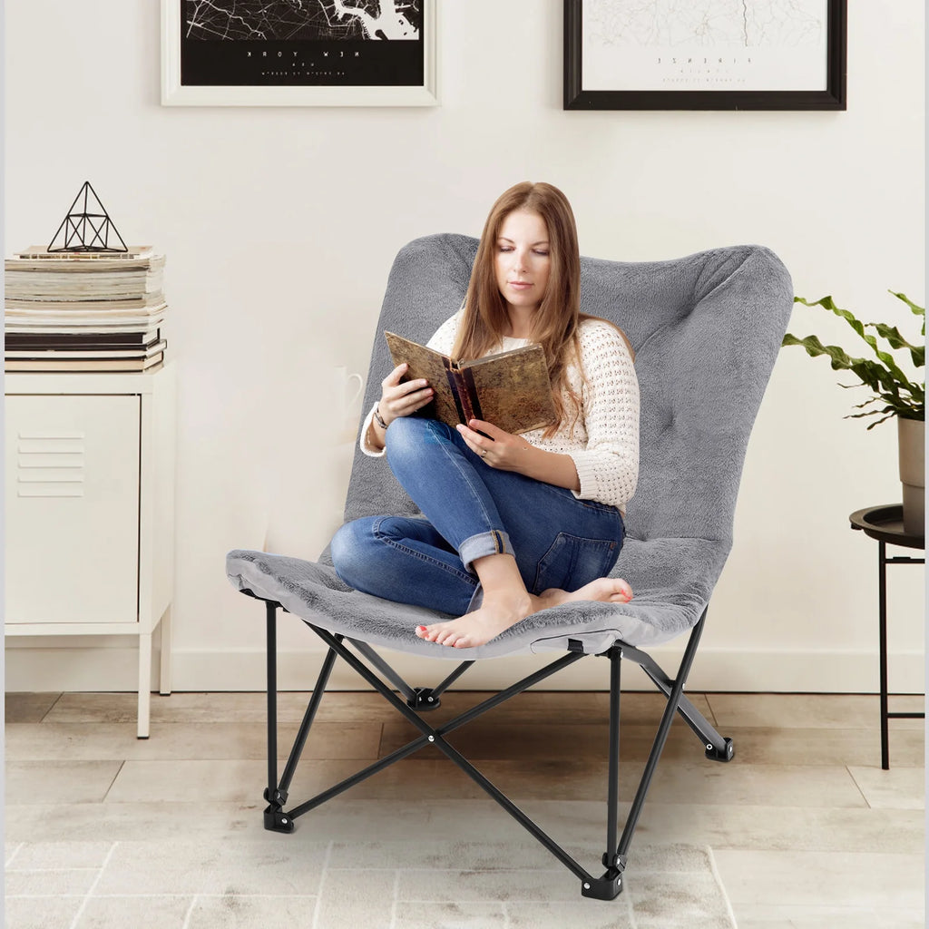 Oversized Folding Camping Chair with Mattress J72663