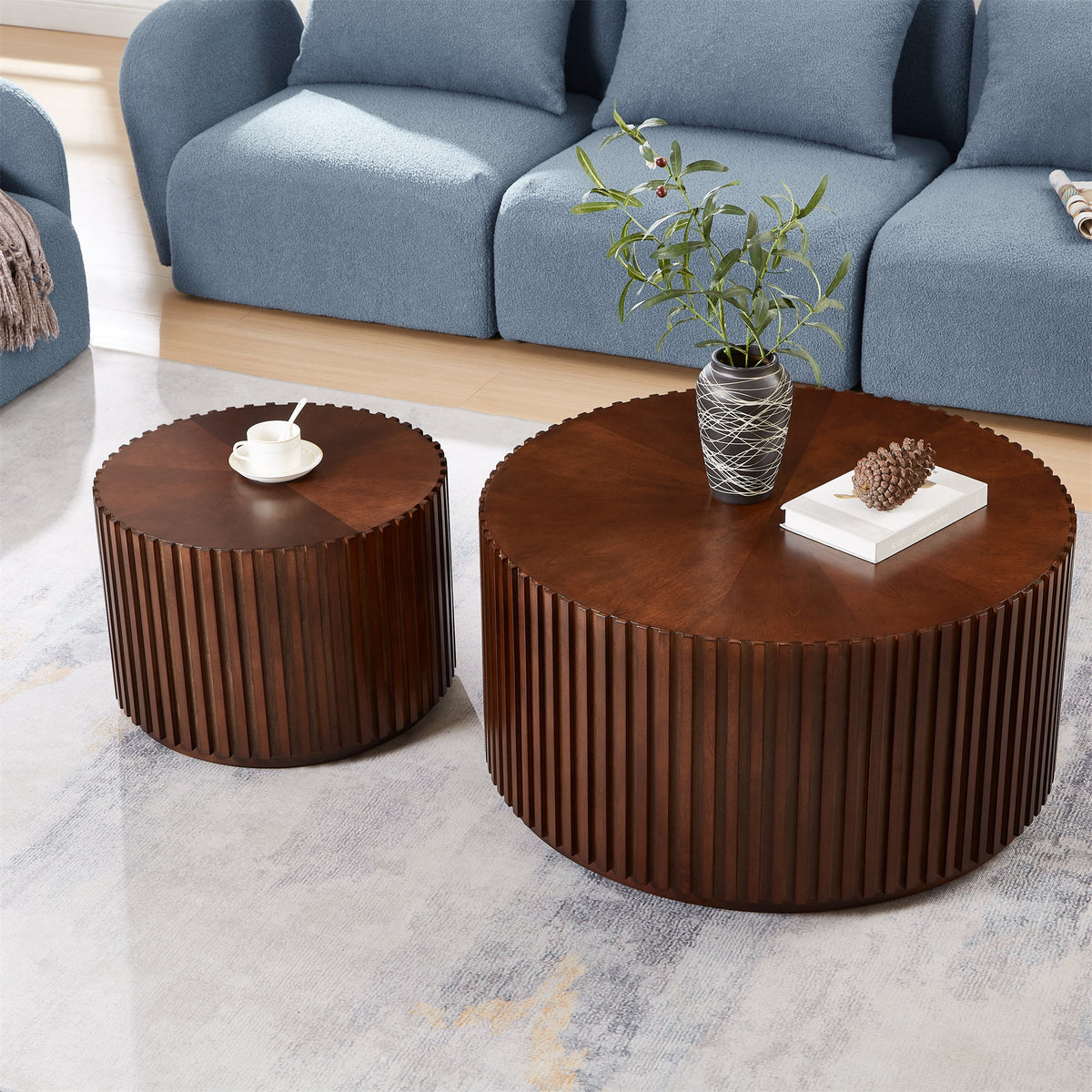 Round Solid Wood Coffee Table V1480