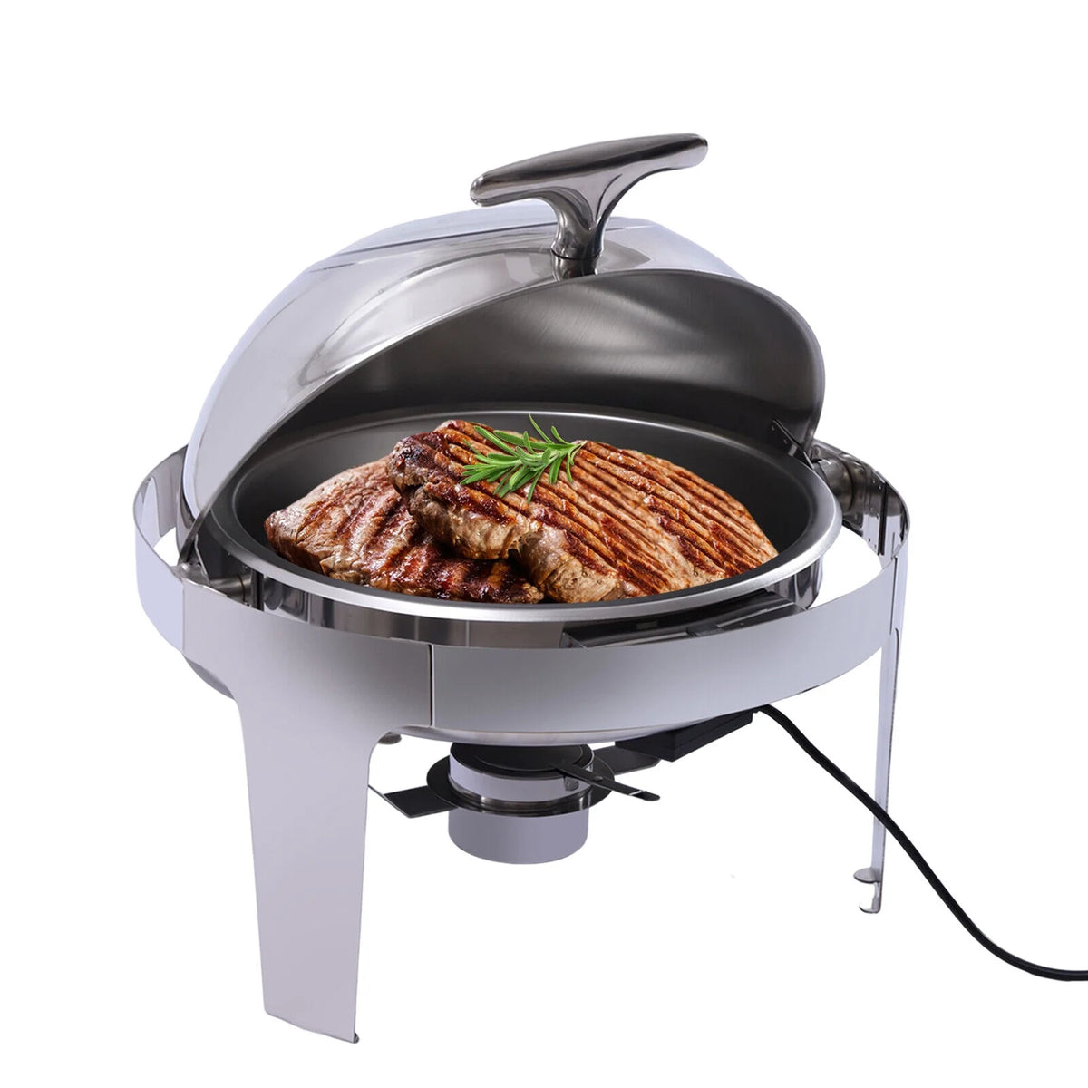 6L Stainless Steel Round Food Warmer Set G244585