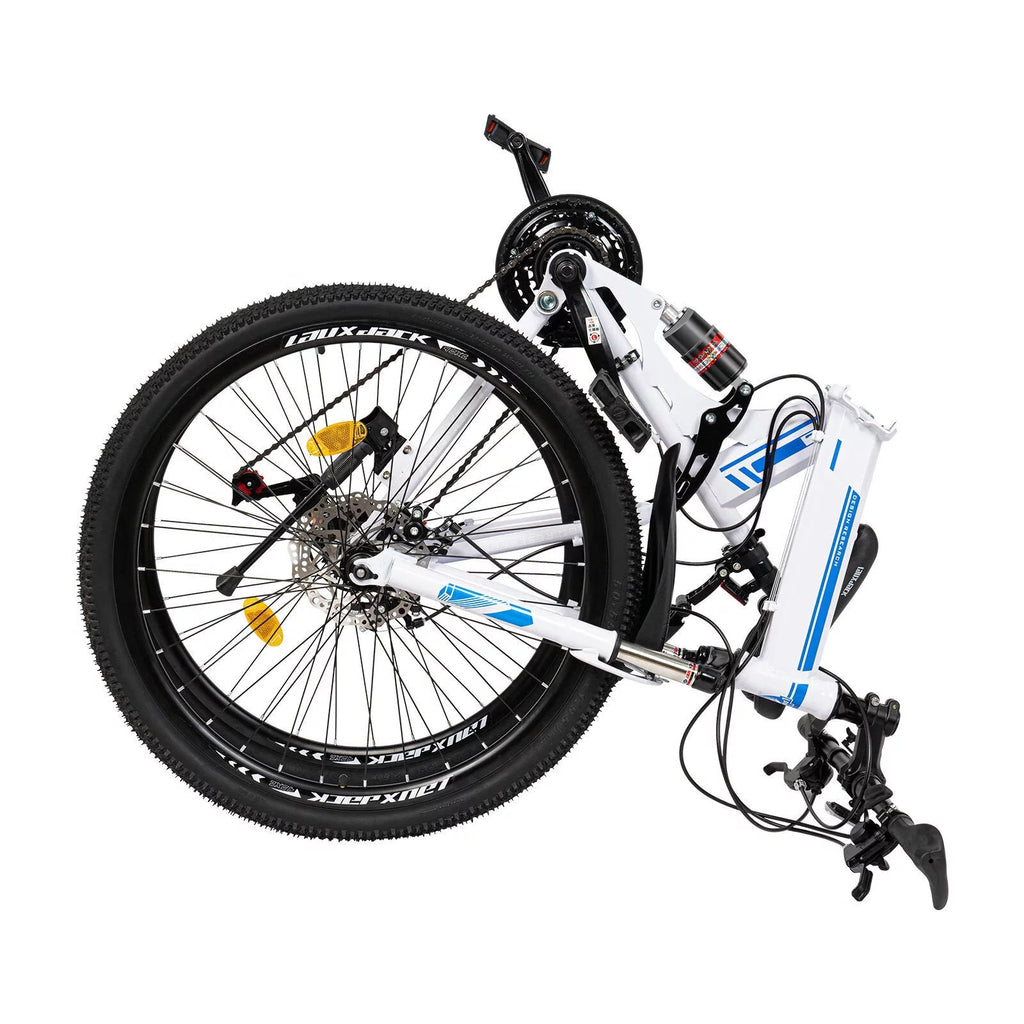 26 Mountain Folding Bike 21-Speed High-Carbon Steel Bicycle with Dual Disc-Brake K7754