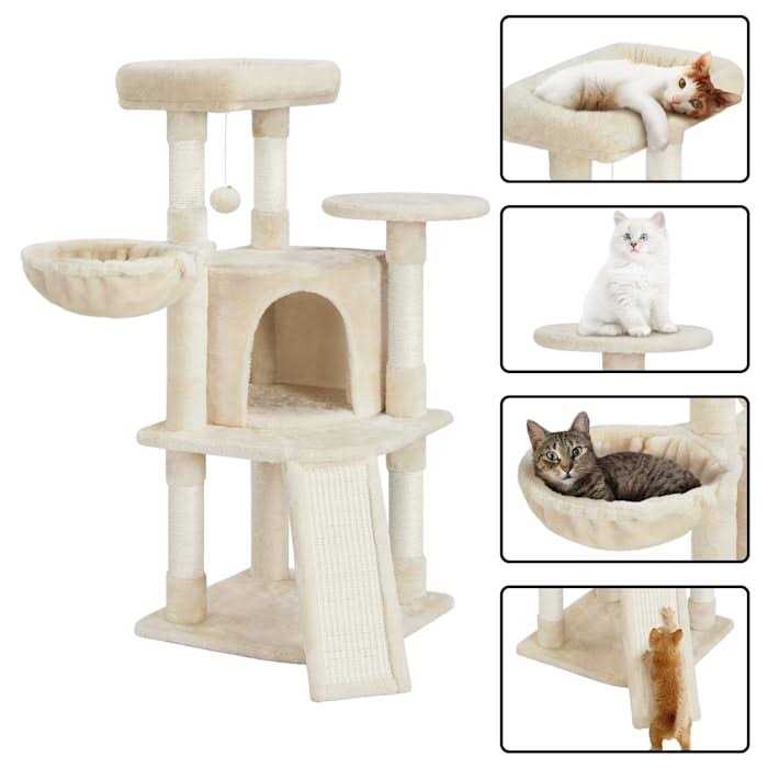 Plush Cat Tree Condo with Basket R858411
