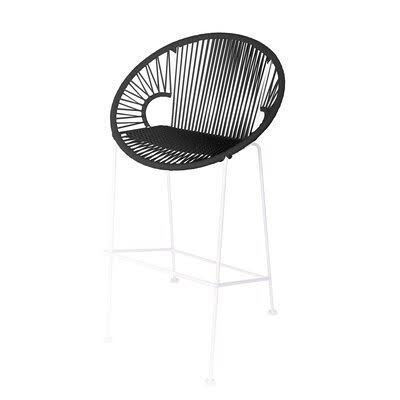 White Black Patio Bar Stool P2390