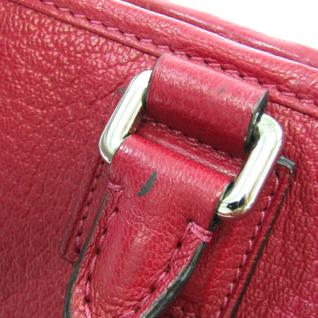 Pre-Owned Red Leather Handbag M159