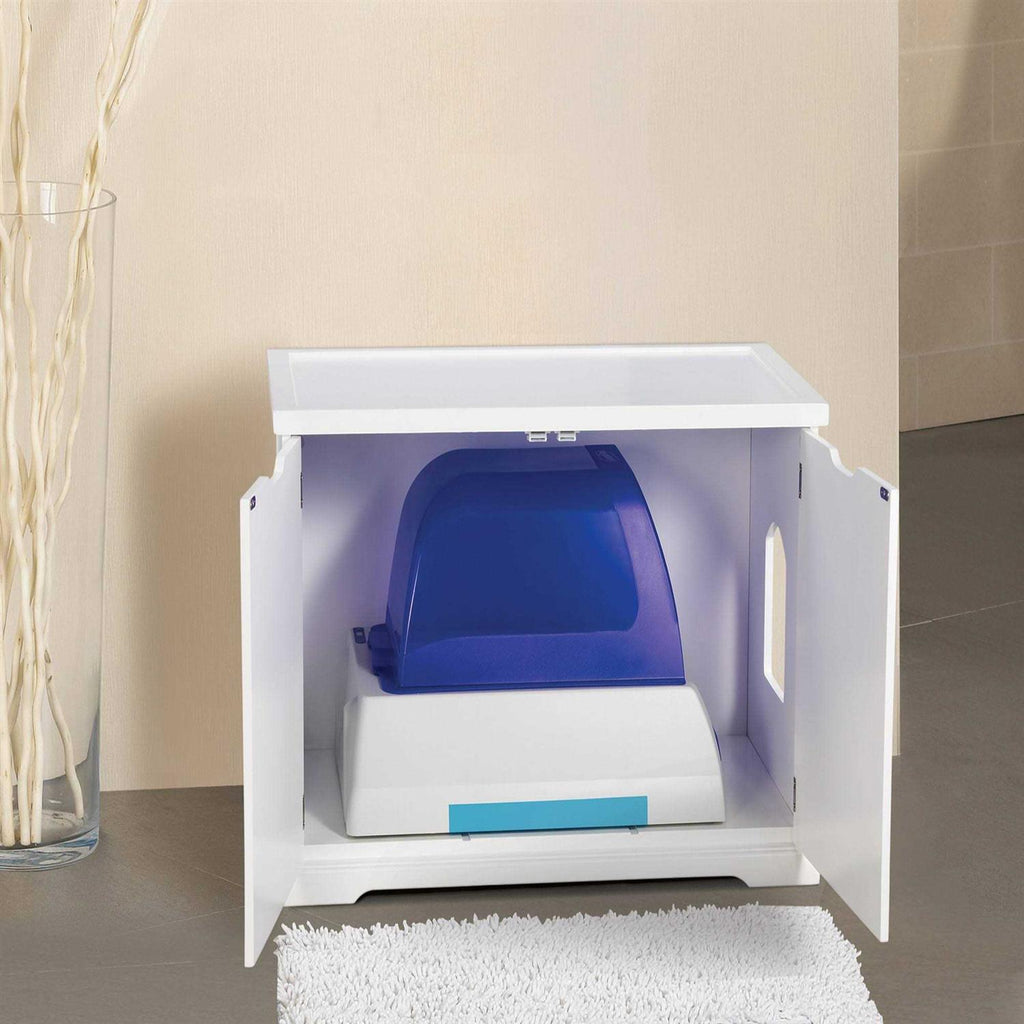 White Cat Washroom Bench Y528790