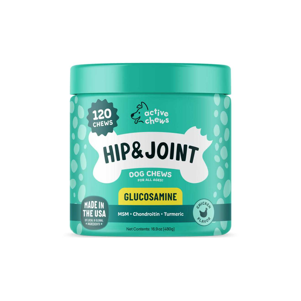 Glucosamine for Dogs Hip and Joint Supplement with Chondroitin, Turmeric, and Msm L149