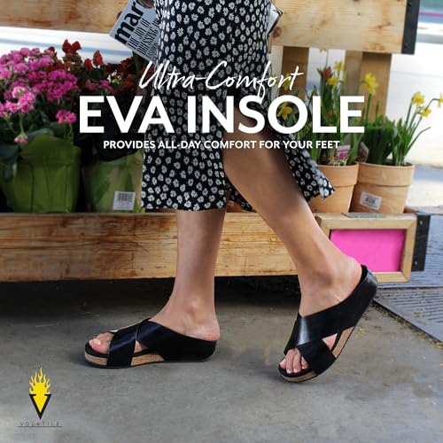 Wedge Sandals with EVA Insole and Rubber Outsole U609491