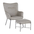Faux Leather Lounge Chair with Ottoman J30774