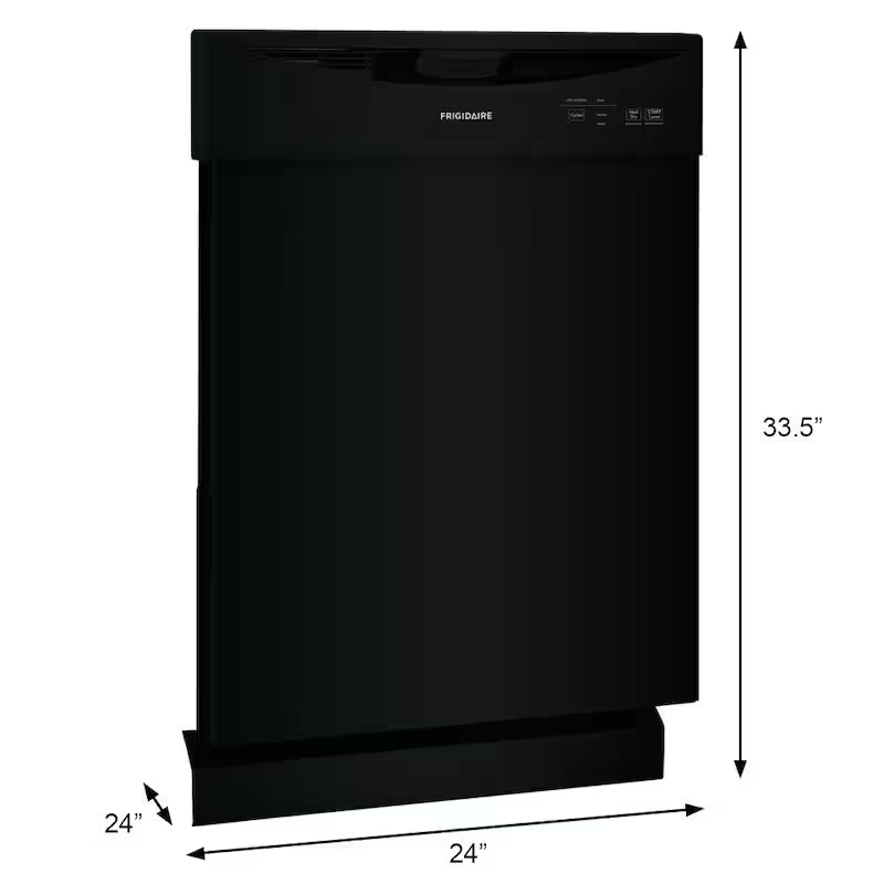Black Front Control Built-In Tall Tub Dishwasher X7905