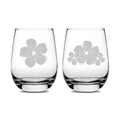 Set Of 2 Stemless Wine Glasses 16Oz A80930