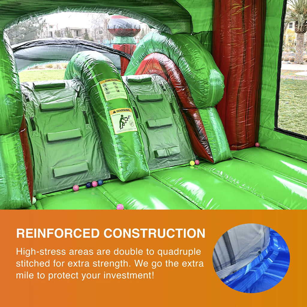 Commercial Grade Bounce House with Slide and Pool D9131
