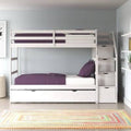Black Twin Over Twin Bunk Bed with Trundle G56350
