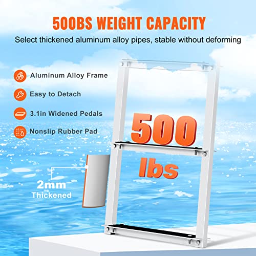 Removable 5 Steps 500 lbs Aluminum Dock Ladder O170