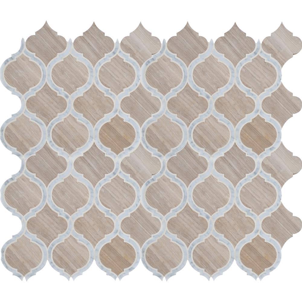 White Polished Marble Mosaic Tile P70042