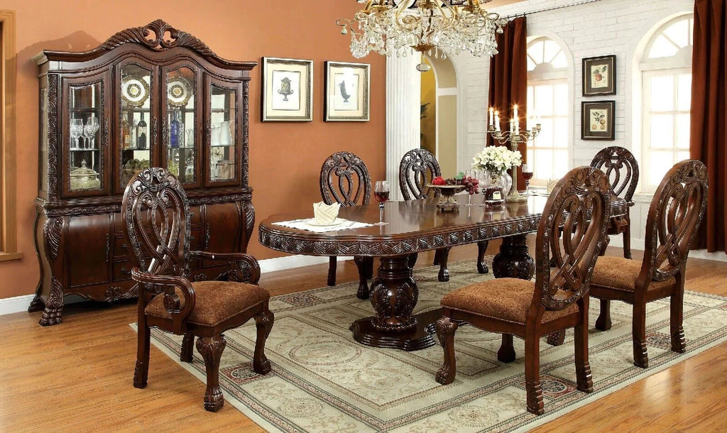 Cherry Solid Wood 7 Pc Dining Set Y13913
