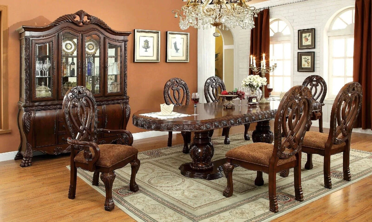 Cherry Solid Wood 7 Pc Dining Set Y13913