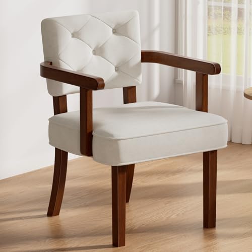 Small Grey Upholstered Armchair with Tufted Backrest P10068