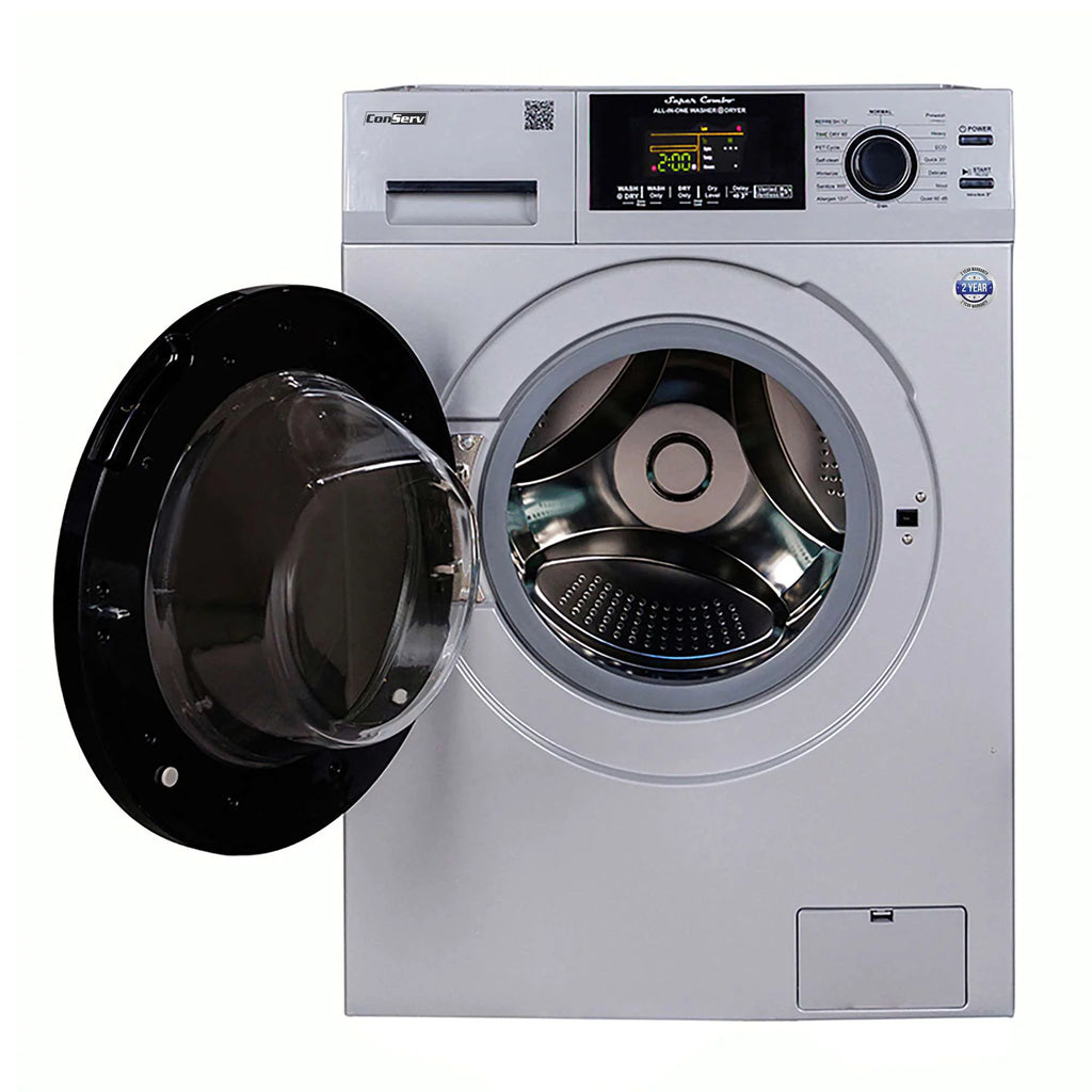 15 lbs Compact Washer Dryer Combo with Pet Cycle in White W35984