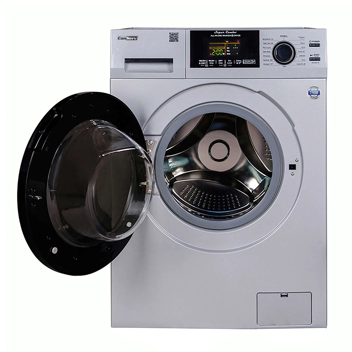 15 lbs Compact Washer Dryer Combo with Pet Cycle in White W35984