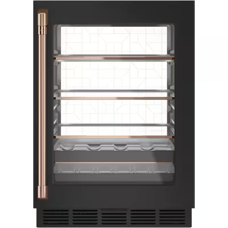 24 in. 14-Bottle Wine and 126-Can Beverage Cooler in Matte Black P2970