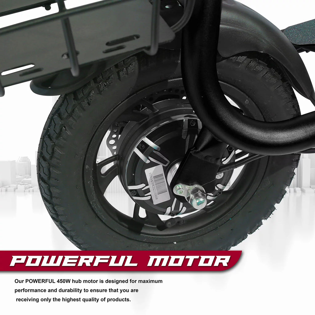 Foldable Electric Scooter with Seat and Carry Basket R527