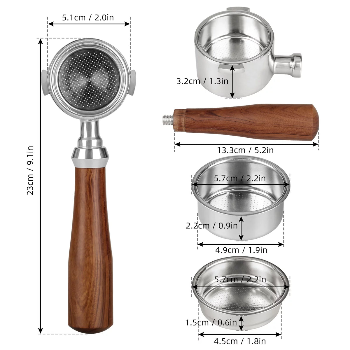 51mm Coffee Espresso Handle with Filter D974367