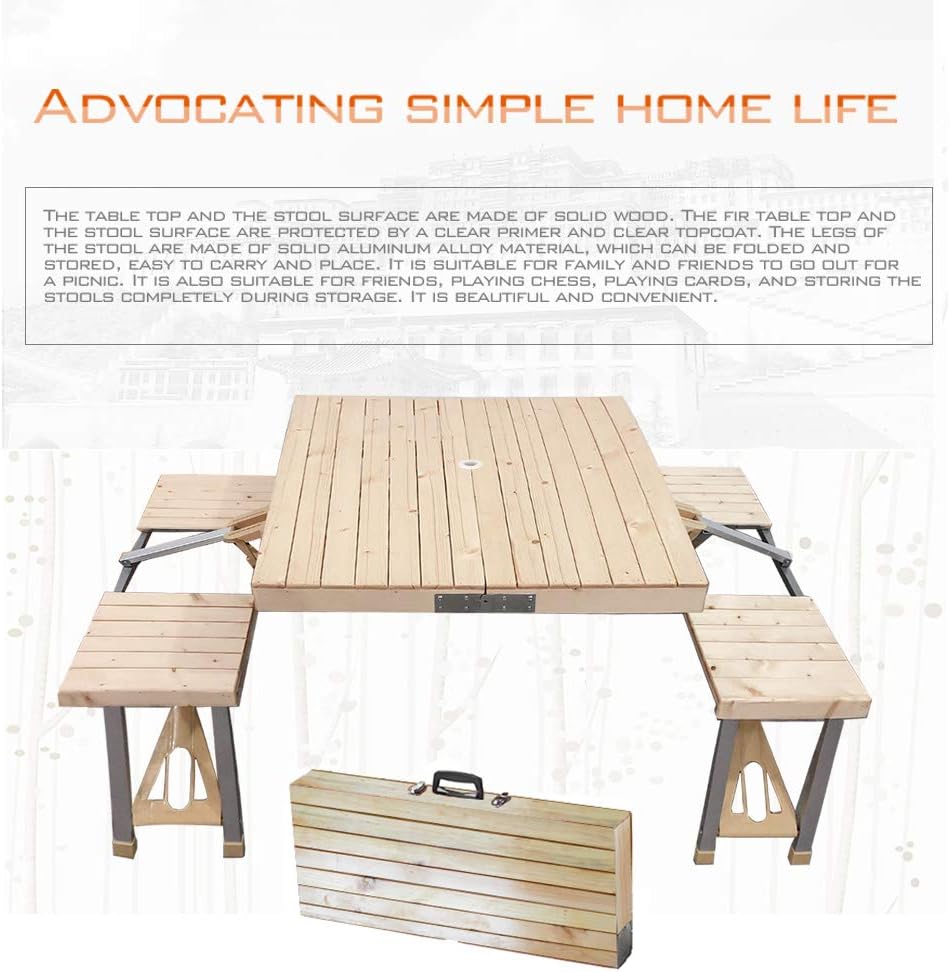 Folding Table and Chairs Set with 4 Seats B6841