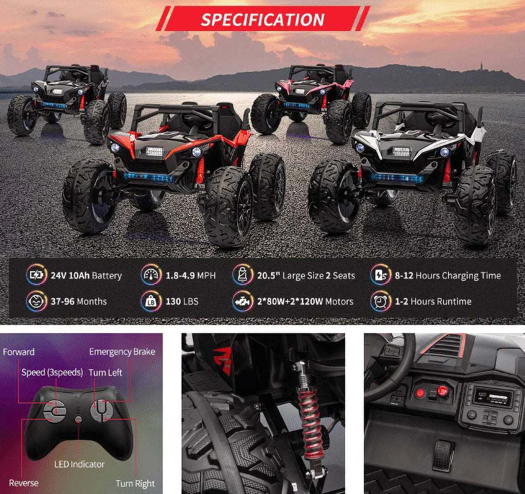 24V Ride on Car 2 Seats UTV with Remote Control Z89769