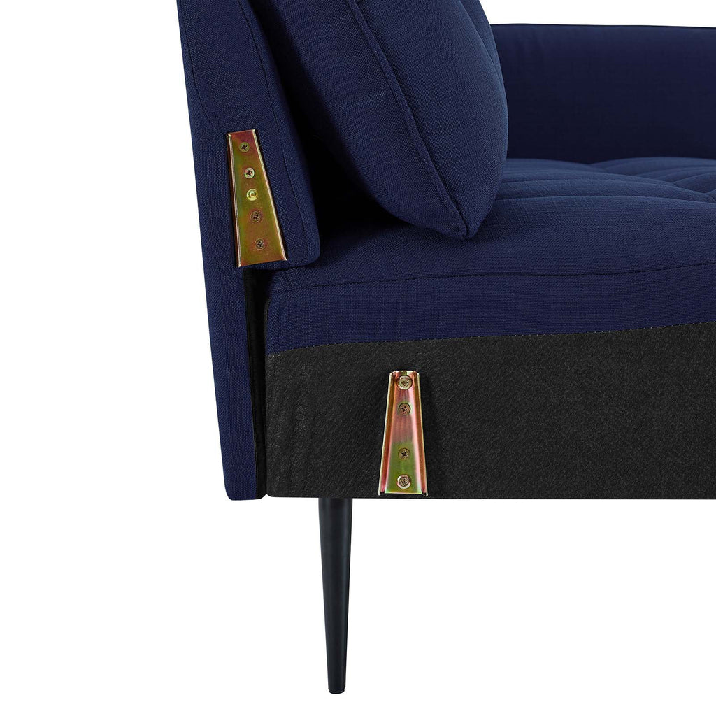 Royal Blue Tufted Fabric Sofa J907909