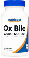 Ox Bile Capsules 500mg 120 Capsules Gluten Free Non-GMO H353