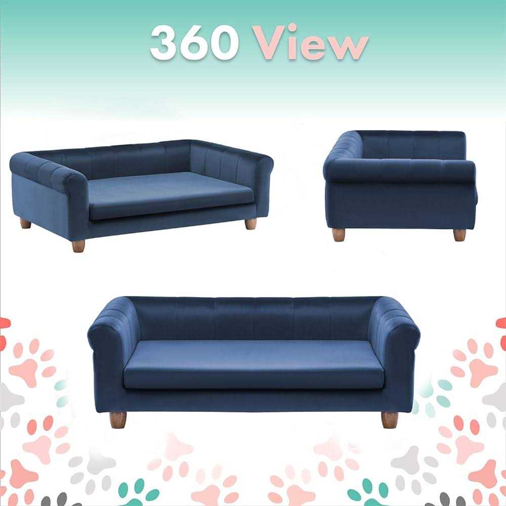 Faux-Velvet Rectangle Pet Bed Y1432