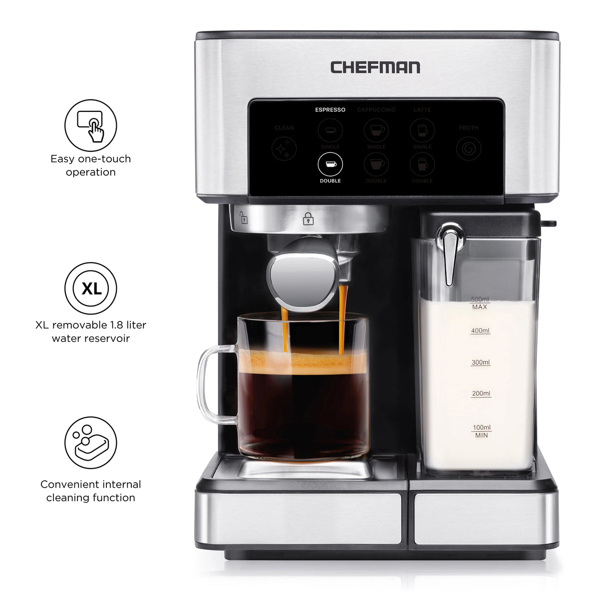 6-in-1 Espresso Machine with Milk Frother C579