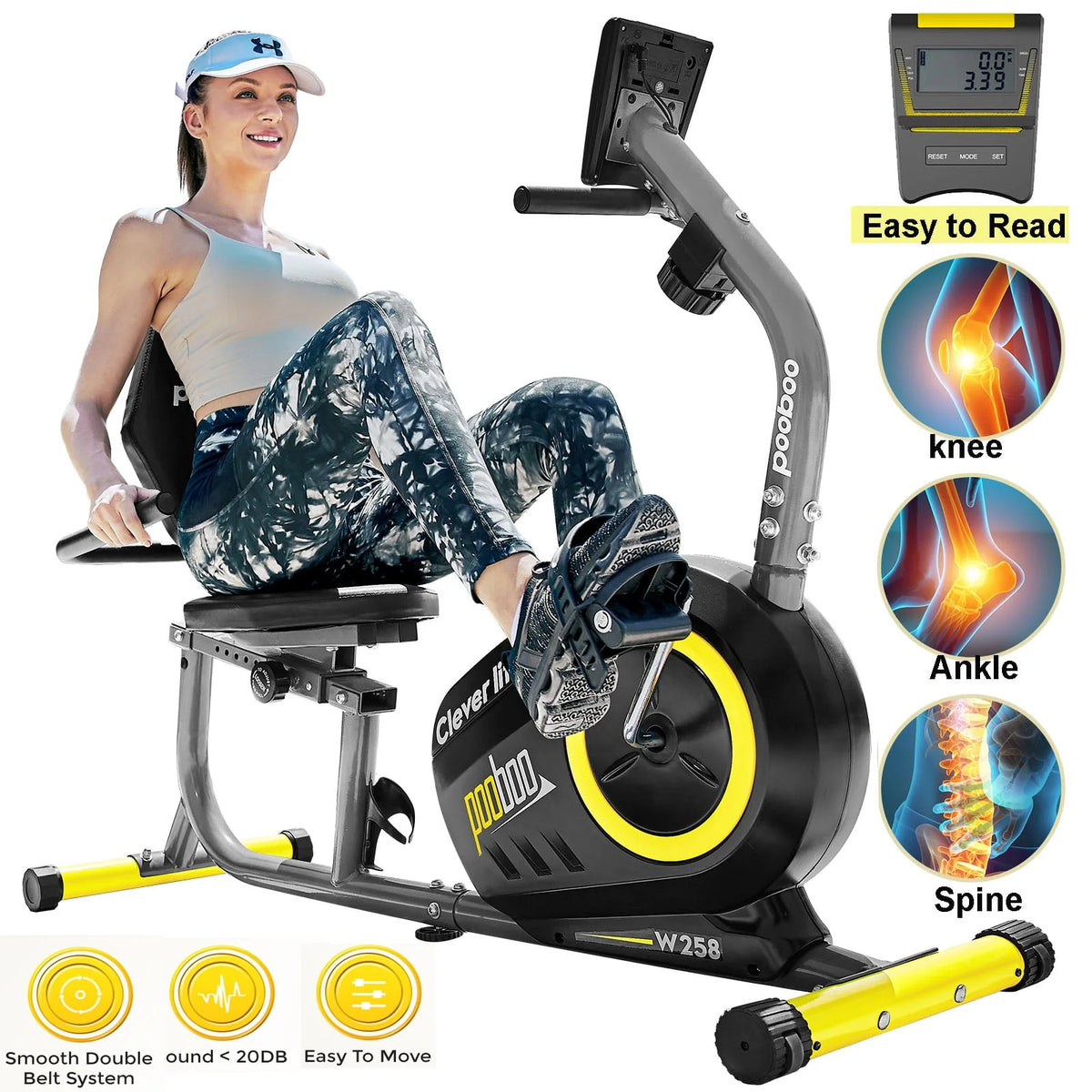 Recumbent Exercise Bike Magnetic Resistance K9122