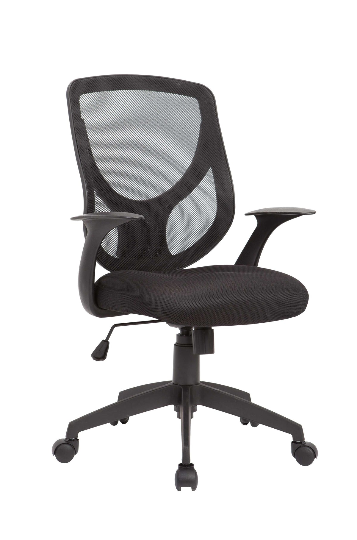 Black Pu Swivel Adjustable Office Chair with Mesh Seat and Back H51574