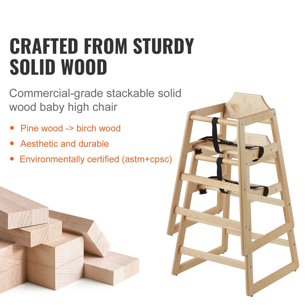 Wooden Portable Baby High Chair R564093