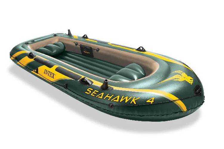 Inflatable 4 Person Boat Set with Oars & Air Pump 2 Pack T9056