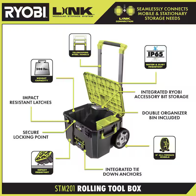 18V Cordless 6-Tool Combo Kit with Battery, Charger, and Rolling Tool Box I339