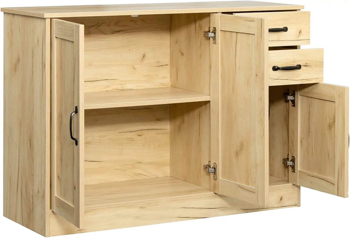 Wood Buffet Sideboard Storage Cabinet with Adjustable Shelf Z438598