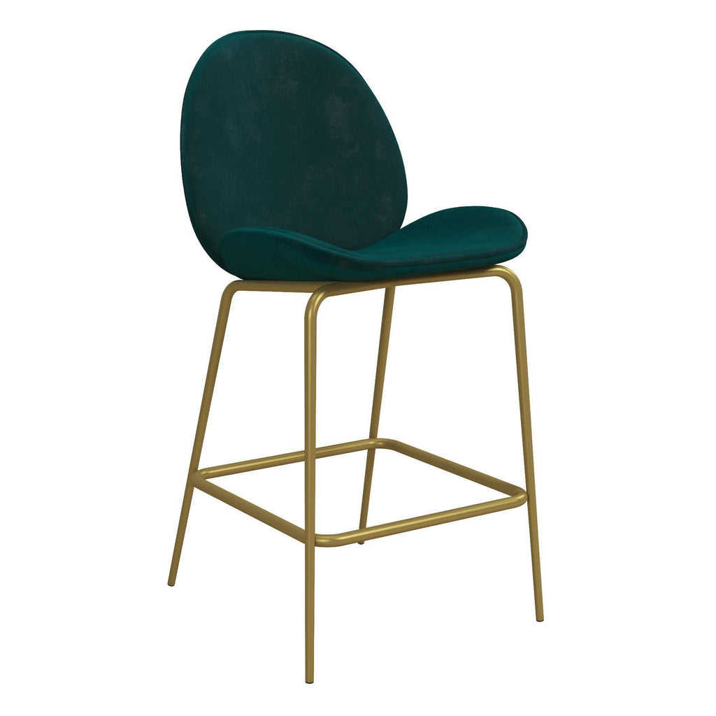 Green Upholstered Counter Stool S68039