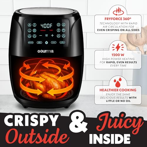4 Quart Digital Air Fryer Oven, Black and Stainless Steel B62757