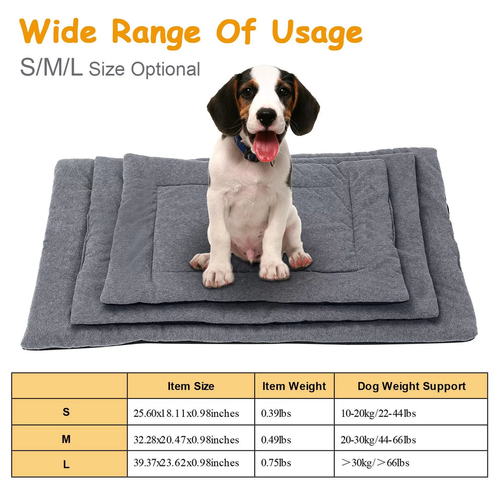 Fleece Dog Bed Mat Reversible Water Resistant Cushion Pad Y722