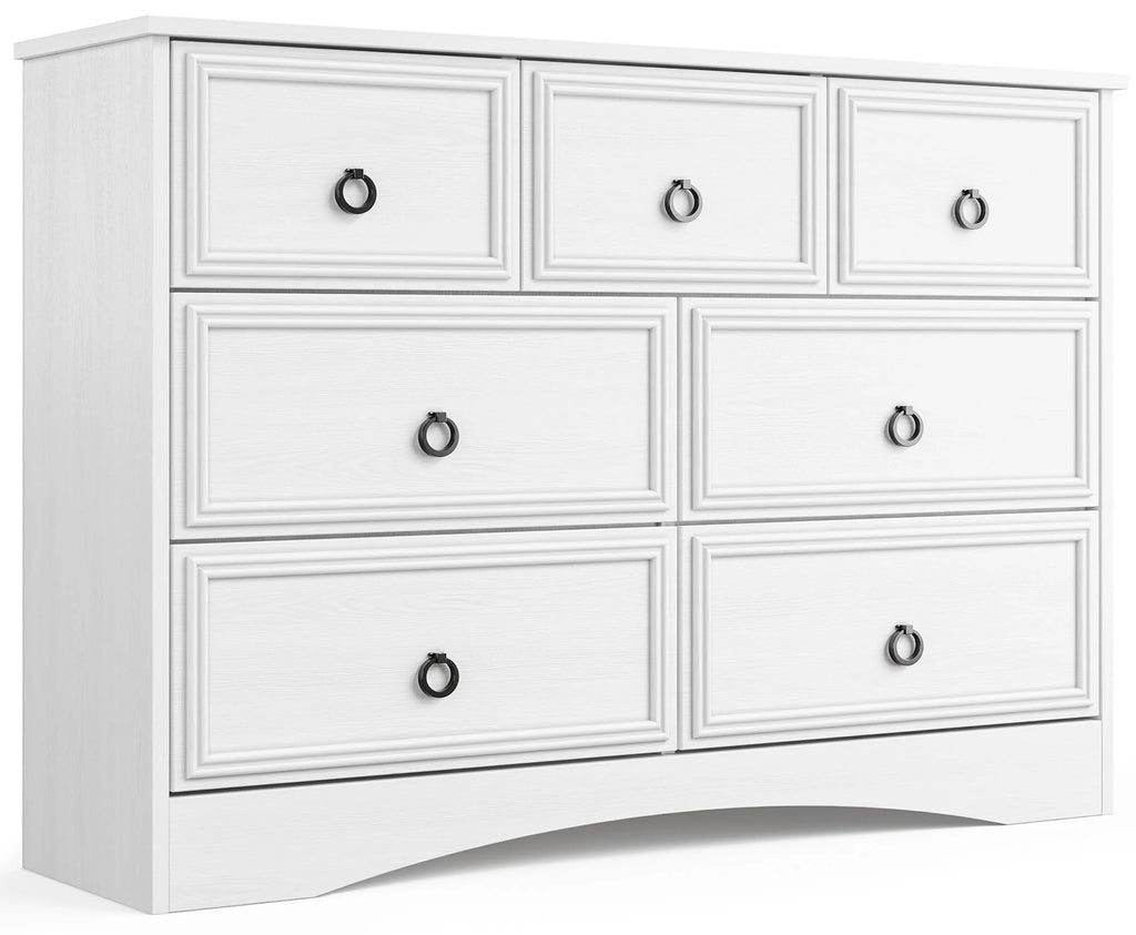 Gray 7 Drawer Wood Dresser S753
