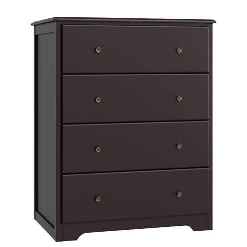 White 4 Drawer Wood Dresser C718