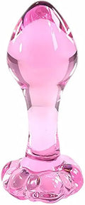 Pink Crystal Glass Anal Plug A676