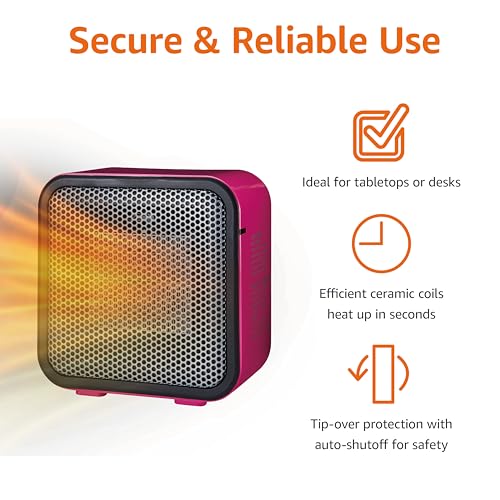 Black 500 W Ceramic Space Heater V621