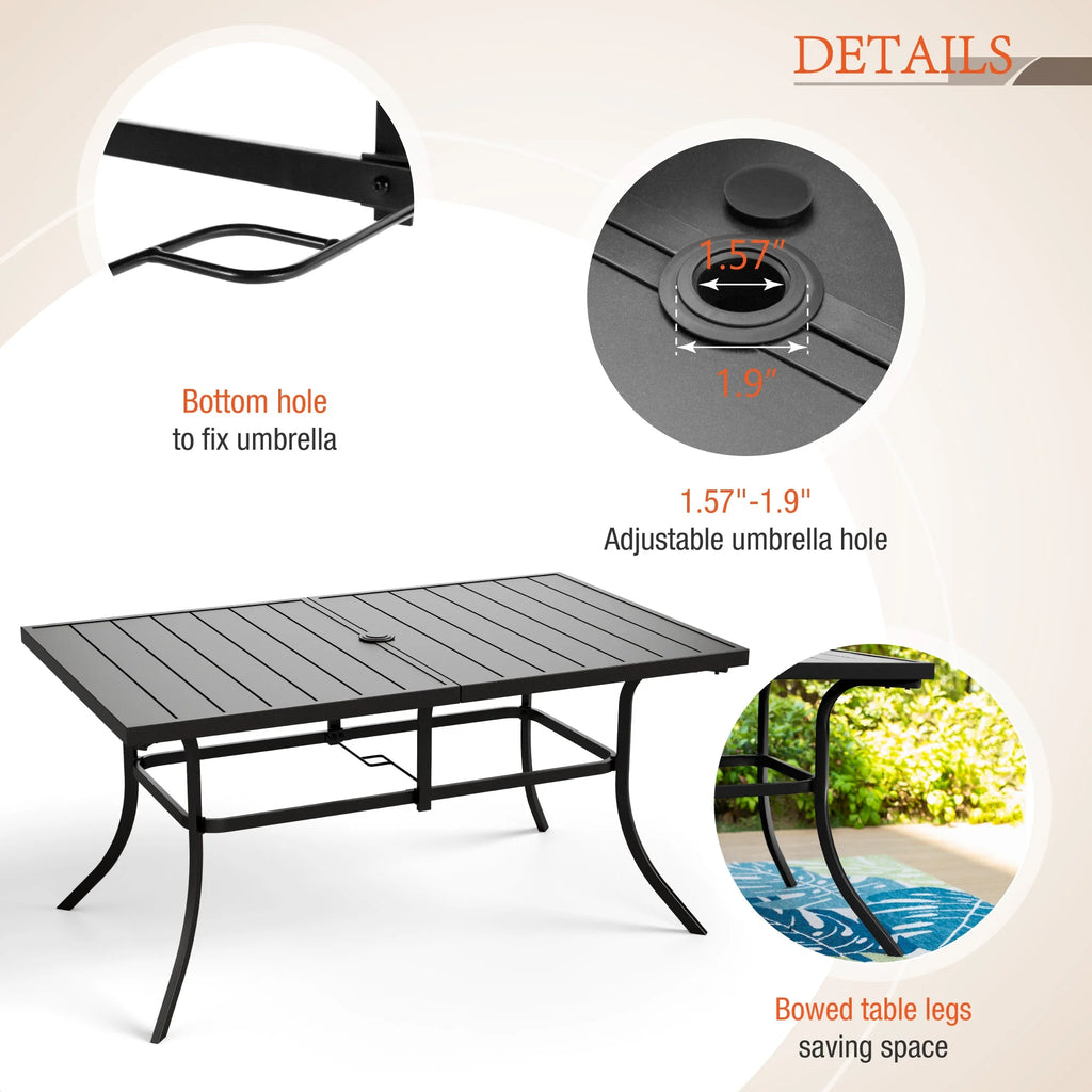 7 Pieces Wicker Rattan Patio Dining Set R403326