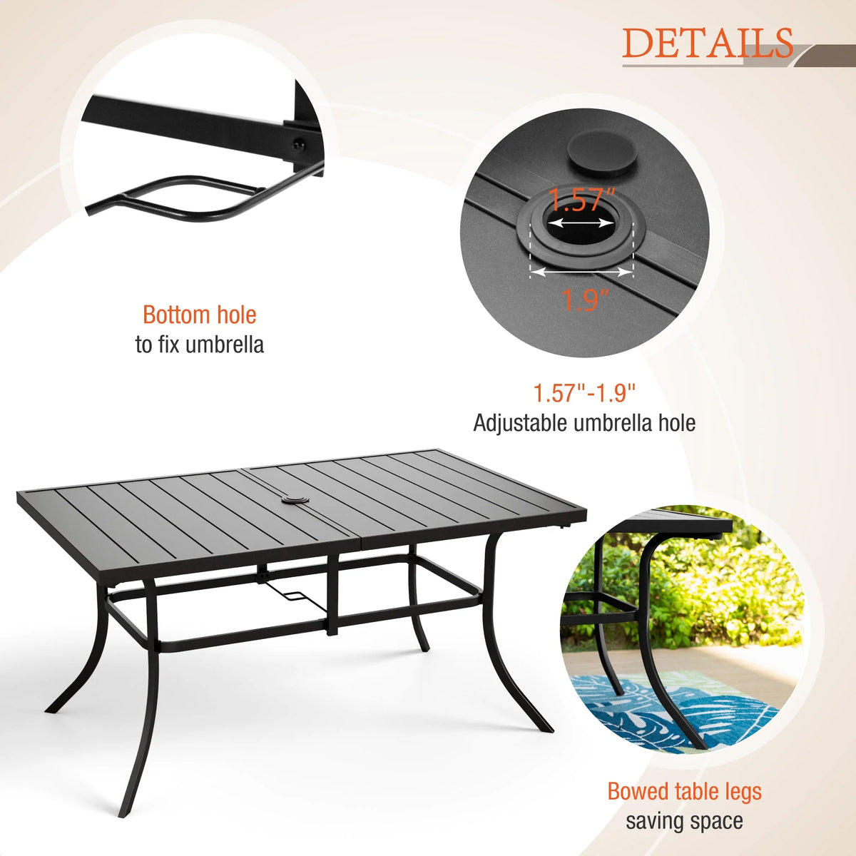 7 Pieces Wicker Rattan Patio Dining Set R403326